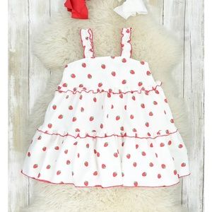 Marie Nicole Clothing | Tiered Ditsy Strawberry Dress